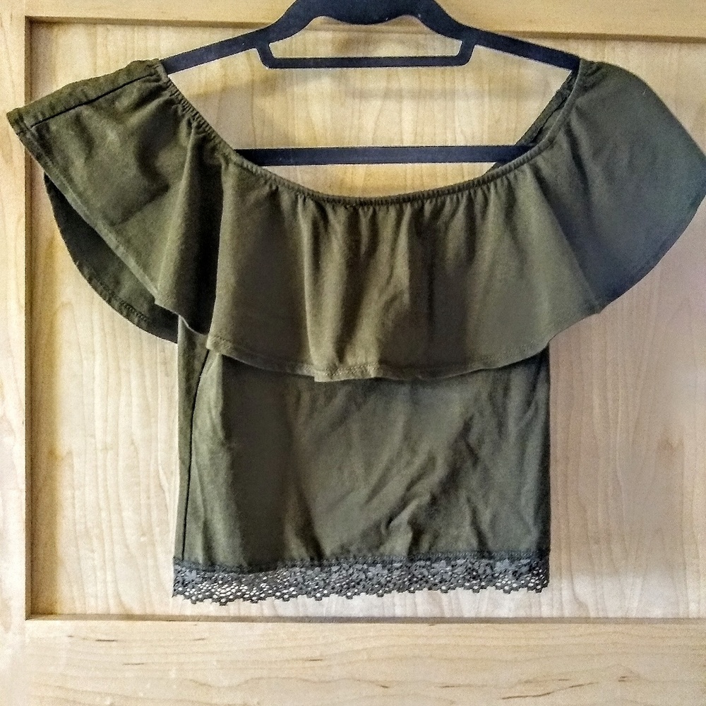 Olive crop top